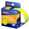 LABEL AVERY DISPENSER PACK CIRCLE 24MM FLUORO YELLOW DCM24FY