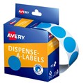 LABEL AVERY DISPENSER PACK CIRCLE 24MM LIGHT BLUE