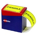 LABEL AVERY DISPENSER PACK 996X750MM FRAGILE RECTANGLE FLUORO YELLOW PK750