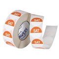 LABEL AVERY FOOD ROTATION DISPENSER PACK SATURDAY 24MM CIRCLE ORANGE