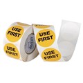 LABEL AVERY FOOD ROTATION DISPENSER PACK USE FIRST 40MM CIRCLE YELLOWBLACK