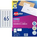 LABEL AVERY LASER L7651 MAILING ADDRESS 381X212MM WHITE 65SHEET