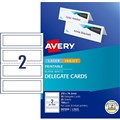 DELEGATE CARDS AVERY L7423 148X210MM 2SHEET WHITE
