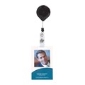 ID PRODUCT REXEL RETRACTABLE CARD HOLDERS 940MM BLACK WITH LOCK PK6
