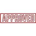 STAMP PRE INKED SHINY SEN0092 APPROVED OUTLINE RED