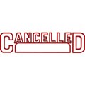 STAMP PRE INKED SHINY SEN2122 CANCELLED OUTLINE WDATE RED
