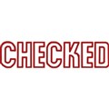 STAMP PRE INKED SHINY SEN0042 CHECKED OUTLINE RED