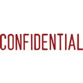 STAMP PRE INKED SHINY SEN1092 CONFIDENTIAL RED