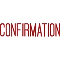 STAMP PRE INKED SHINY SEN1212 CONFIRMATION RED