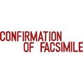 STAMP PRE INKED SHINY SEN1692 CONFIRMATION OF FACSIMILE RED