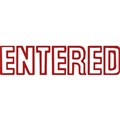 STAMP PRE INKED SHINY SEN0172 ENTERED OUTLINE RED