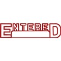 STAMP PRE INKED SHINY SEN2082 ENTERED OUTLINE WDATE RED