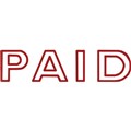 STAMP PRE INKED SHINY SEN0012 PAID OUTLINE RED