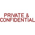 STAMP PRE INKED SHINY SEN1682 PRIVATE  CONFIDENTIAL RED