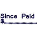 STAMP PRE INKED SHINY SEN1673 SINCE PAID BLUE