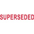 STAMP PRE INKED SHINY 9SEN1972 SUPERSEDED RED