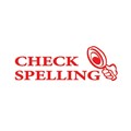 STAMP TEACHER SHINY SEN9352 CHECK SPELLING RED
