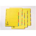 DIVIDER MARBIG A4 37170F BOARD 120 TAB BRIGHT COLOURS