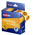 LABEL AVERY DISPENSER PACK REMOVEABLE 30 OFF DMC24FO 24MMDIA BX500