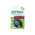 TAPE DYMO 91203 LETRATAG 12MMX4M PLASTIC COSMIC RED