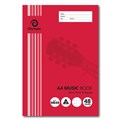 MUSIC BOOK A4 48PG FEINT  STAVED 140909