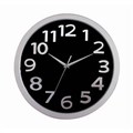 WALL CLOCK CARVEN CL330FBLSL ROUND BLACKSILVER 330MM