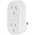 POWER ADAPTOR JACKSON PT6400 2 OUTLET VERTICAL DOUBLE WITH SURGE PROTECTION WHITE