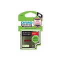 TAPE DYMO D1 DURABLE 12MMX30M WHITE ON RED