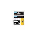 TAPE DYMO RHINO 1805442 PERMANENT POLYESTER 6MMX55M BLACK ON WHITE