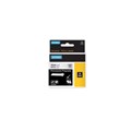 TAPE DYMO RHINO 622290 PERMANENT POLYESTER 19MMX55M BLACK ON CLEAR