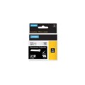 TAPE DYMO RHINO 18508DMO PERMANENT POLYESTER 9MMX55M BLACK ON CLEAR