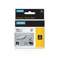 TAPE DYMO RHINO 18051 HEAT SHRINK TUBE 6MMX15M BLACK ON WHITE