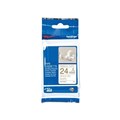 TAPE BROTHER TZER254 24MMX4M GOLD ON WHITE RIBBON
