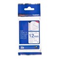 TAPE BROTHER TZFA3 FABRIC 12MMX3M IRONON BLUE ON WHITE
