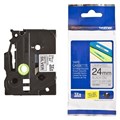 TAPE BROTHER TZEM951 24MMX8M BLACK ON SILVER MATTE