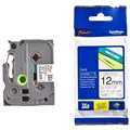 TAPE BROTHER TZEM31 12MMX8M BLACK ON CLEAR MATTE