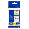 TAPE BROTHER TZES211 6MMX8M BLACK ON WHITE STRONG ADHESIVE