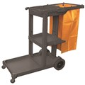 JANITORS TROLLEY CLEANLINK 12014 3 TIER GREY