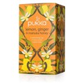 TEA BAGS PUKKA ORGANIC IMMUNITY LEMON GINGER  MANUKA HONEY ENVELOPE PK20