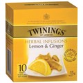 TEA BAGS TWININGS LEMON  GINGER ENVELOPED PK10