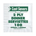 NAPKIN TORK 2206017 LUNCHEON 2PLY 320X320MM WHITE PK100