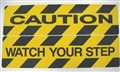 STYLUS MAT ANTISLIP 4712 WATCH YOUR STEP 150MM X 600MM BLKYLW