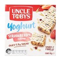 SNACK FOOD MUESLI BAR UNCLE TOBYS YOGHURT TOPPS STRAWBERRY CARTON 10 X BX6