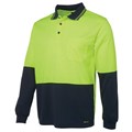 SAFETY POLO SHIRT 3813YLWL LONG SLEEVE LARGE YELLOW