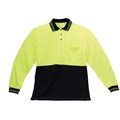 SAFETY POLO SHIRT 3813YLWXL LONG SLEEVE EXTRA LARGE YELLOW
