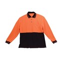SAFETY POLO SHIRT 3813ORGXL LONG SLEEVE EXTRA LARGE ORANGE