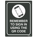 SIGN DURUS SIGN IN USING THE QR CODE 225X300MM WALL MOUNT BLACKWHITE