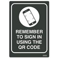 SIGN DURUS SIGN IN USING THE QR CODE A6 SELF ADHESIVE DECAL BLACKWHITE PK2