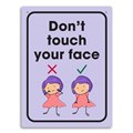 SIGN DURUS JUNIOR HYGIENE DONT TOUCH YOUR FACE 225X300MM WALL MOUNT LILAC