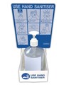 SIGN DURUS HYGIENE HAND SANITISER STATION WITH 150X180MM HEADER BLUEWHITE